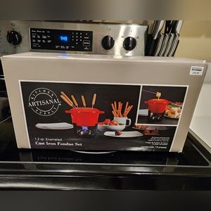 Cast Iron Fondue Set